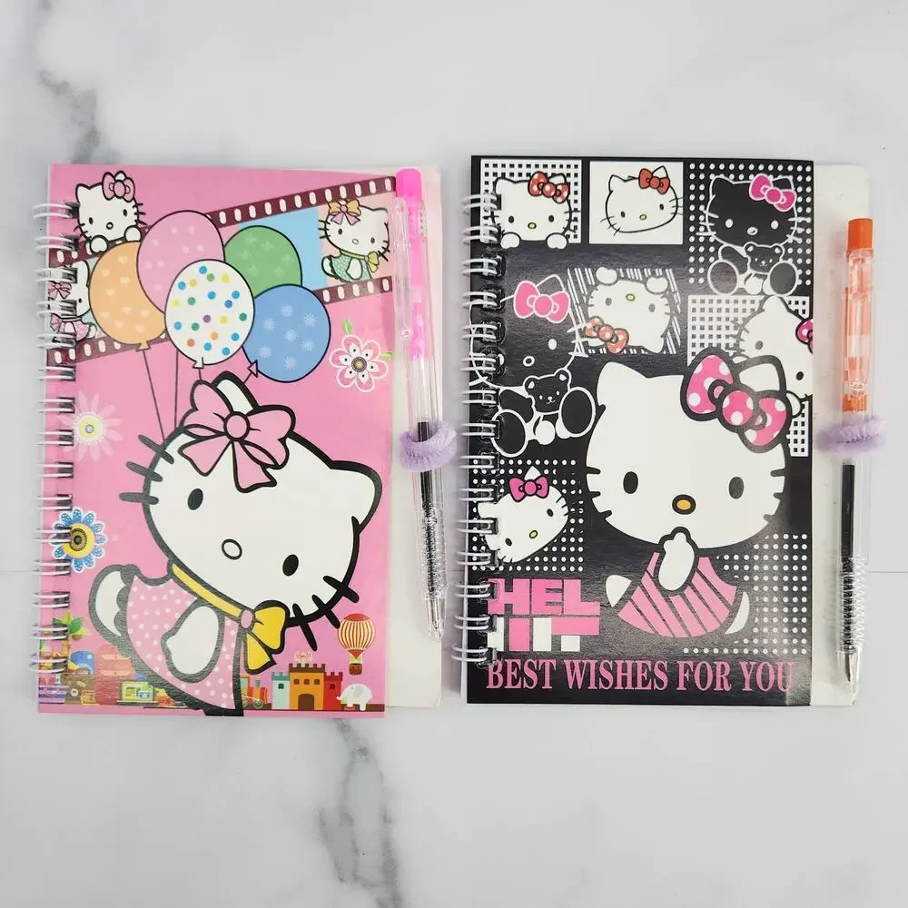 2 Spiral Pocket Notebook/Pen Hello Kitty Party 4x5.5